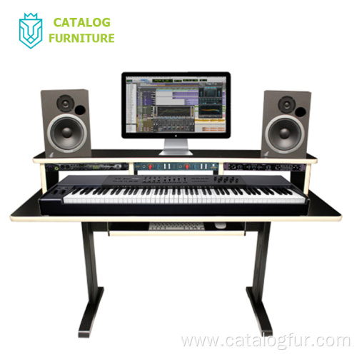 High quality wooden keyboard stand most popular recording studio furniture audio desk